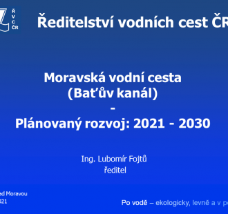 Plánovaný rozvoj Baťova kanálu: 2021 – 30