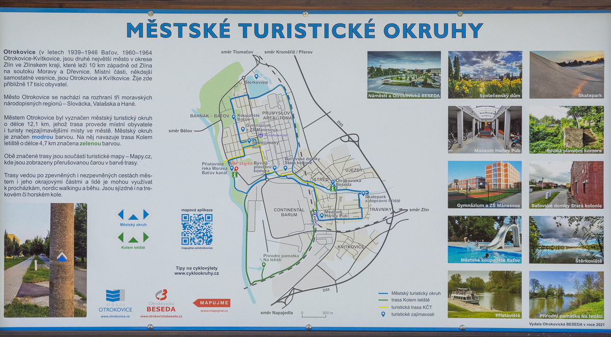 Městské turistické okruhy vás provedou Otrokovicemi