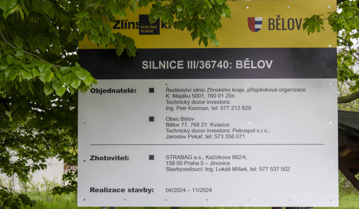 Práce na silnici III/36740