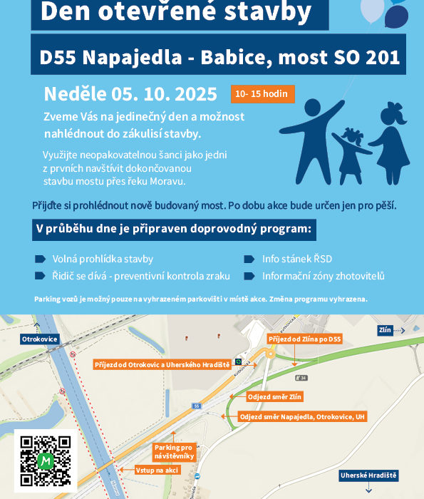Den otevření stavby D55 Napajedla – Babice, most SO 201