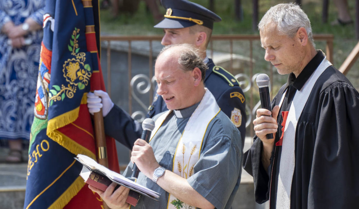 Oslavy 100 let SDH, slavnostní svěcení praporu SDH